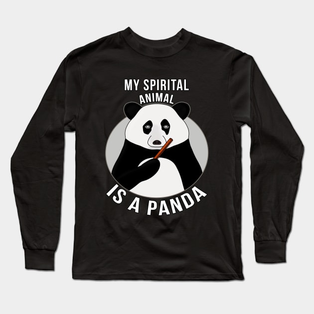 My Spirital Animal is a Panda Long Sleeve T-Shirt by DiegoCarvalho